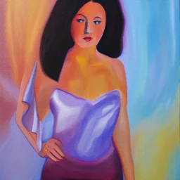 Full body portrait, painting, medium shot lady NightLuxury