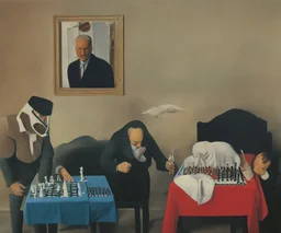 Complex Surgical Instruments,APutin, President Xi Of China And Joe Biden Play Chess With A Pigeon, Newborn Boy,Minimalism,Painting By Lucian Adrian Ghenie,Michelangelo,Freud,Rene Magritte,Salvador Dali,Pablo Picasso