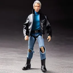 Action figure Fonzie fonzarelli winkler toy doll greaser jacket face (plastic hair) with jeans black boots full body in package thumbs up 2022