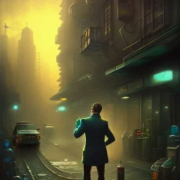 spray paint fantasy art, evening, dirty city alley, heist action, upper body of human thief in shadow, book illustration