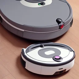 a photo of a roomba designed by Jeff Koons, highly realistic