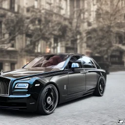 gloss black rolls royce