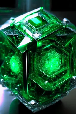 give me a small quantum nano future machine ring with emerald