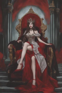 Vampire queen on her throne