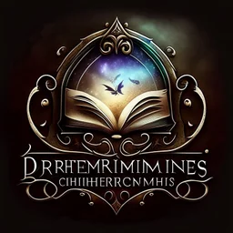 Fantasy style logo: Dream Chronicles On the logo you can see the book.