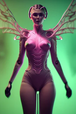 Phoenix, vibrant details, luxurious cyberpunk, lace, hyperrealistic, elegant, beautiful background, octane render, H.R. Giger style, 8k