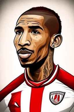 Talisca Brazilian football player cartoon 2d