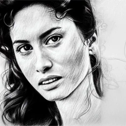 high-quality, fine-detail close-up pen and pencil sketch of Rachel Zegler as Maria from "West Side Story", portrait, 8k resolution, intricate, digital art, detailed matte painting, photorealistic, volumetric lighting, Rafael Augusto, Juan Francisco Casas, Anne Dittman, Anne Stokes, greg rutowski