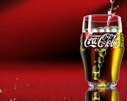 Coca cola bubbles glass