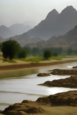 kassala mountains with river