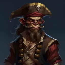 Pirate Human-Monkeyman DnD Digital Art