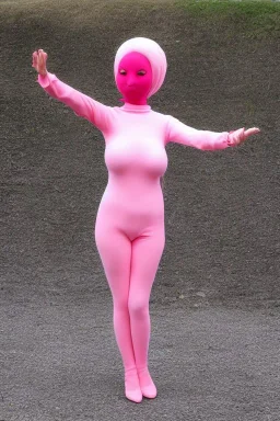 Portrait lady, full body shot, full-color long shot Zentai