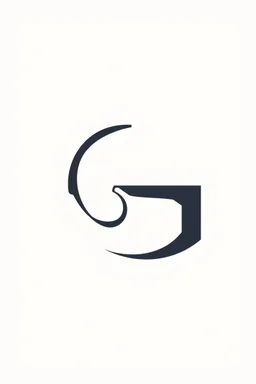 a simple abstract shapes combining the shape of an ear inside the capital letter G, vector