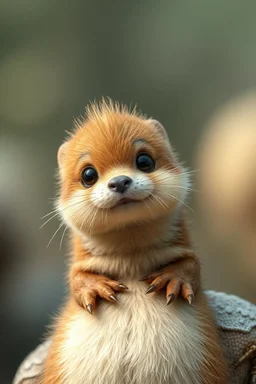 dinosaur weasel with cute fur