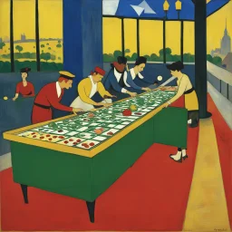 [art by Paul Sérusier]In one of the seasons of hell's kitchen, they introduce a craps table the dice has letter you roll it and whatever letter it lands on, you have sixty seconds to guess a food ingredient it's done Do both teams and when that's done? You have to make a dish with that and the basics at your station, it never fails to make me laugh.Considering the combinations, they come up with