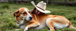 cowboy female dog breastfeeding