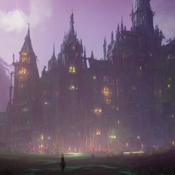 A magical city castle for warlocks and witches