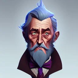 Portrait of a 90 year old warlock like Albus Dumbledore, Gandalf, Merlin, Sherlock Holmes and Mary Poppins