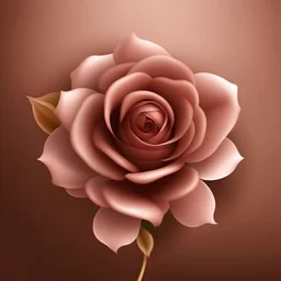 Create small pink rose and brown background