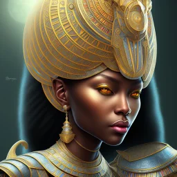 sango fantasy, fantasy magic, intricate, sharp focus, illustration, highly detailed, digital painting, concept art, matte, masterpiece head sexy view black African beauty black afro hair earth lady silver tiger head Egyptian princess pyramid sphinx background