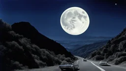 [Jason and the Argonauts (1963)] flying saucer in the moon night in the 60ties: in the night The light seemed to move with her car as she steers down the curving mountain road. The light zigged and zagged, ducking past the moon and behind trees and mountain ridges, only to reappear moments later. she pulls over at a picnic turnout to get a closer look. Through binoculars, you now see that the white light looks like an object spinning in the air. It now gets closer, is first seems to be as big as