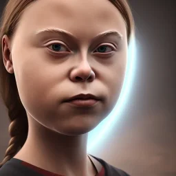  Greta Thunberg Mystery iconic mask, dramatique, art background, dramatic lighting, volumetric lighting, hyperrealisme, 8k, high quality, lot of details, fit within portrait