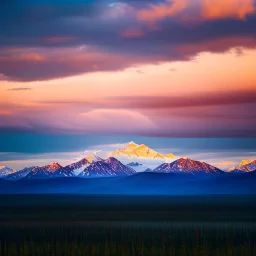 Denali National Park, Alaska,aerial view,extremely detailed digital painting, high resolution,8k, realistic, beautiful, volumetric lighting, mystical colors ,perfectly centered image, perfect composition, rim light, beautiful lighting,masterpiece, stunning scene, raytracing, anatomically correct, in the style Van Gogh and robert e howard and Ken Kelley and Ohrai Noriyoshi and Simon Bisley and tomzj1.