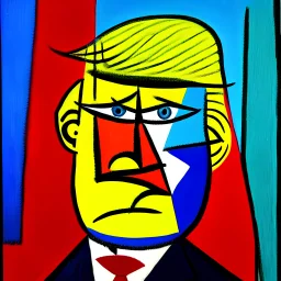 Angry Trump painting by picasso