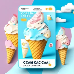 Social Media design for ice cream