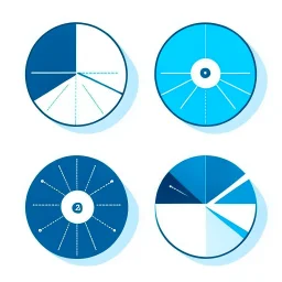 round svg logo charts blue