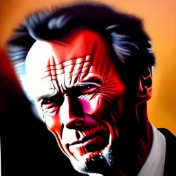 Ultra detailed fullbody Portrait in oil on canvas of Clint Eastwood ,extremely detailed digital painting, extremely detailed face, crystal clear eyes, mystical colors ,perfectly centered image, perfect composition, rim light, beautiful lighting,masterpiece ,16k, stunning scene, raytracing, anatomically correct, in the style of Simon Bisley and uncannyknack and caravaggio and Seung Eun Kim and Steve Jung Jeehyung Lee.