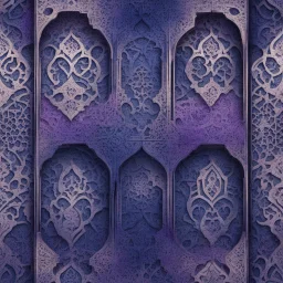 Hyper Realistic Navy-Blue & Purple Grungy-Islamic-Architectural-Pattern