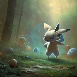 Mystery pokemon,Ambiance dramatique, hyperrealisme, 8k, high quality, lot of details, portrait,