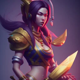 isometric clean art of a akali,league of legends, soft lighting, high definition, unreal 5, full body