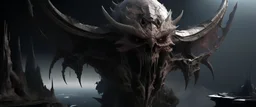 very detailed, ultra high quality, impressive, cinematic, monumental, destroyed earth behind, science fiction, futuristic, chaos