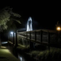 THE GHOST IS STILL DANCING AT NIGHT ON THE OLD COUNTRY BRIDGE. Carlos Lapellegrina