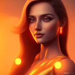 Tamil actress Ivana, by Mahmoud Sai, Cartographic, Circuitry, Golden Hour, Closeup-View, 16k, Lumen Global Illumination, Diffraction Grading