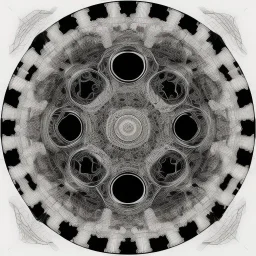 Line art. Fine lines. Black and white Sacred geometry. Pattern. circles. Rotate..