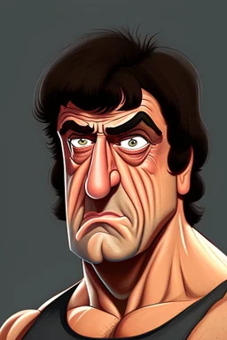 Sylvester Stallone actor cartoon 2d