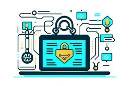 illustration et icone sécurité informatique avec un cadena et version undraw artisanat