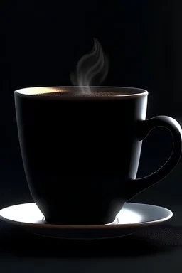 A cup of hot coffee with water vapor coming out of it, hyper-realistic، 8k