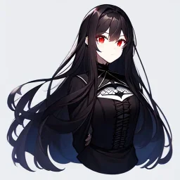portrait anime vampire, long hair, red eyes, noble black robe, Blood, background Gothic castle, hyper detailed, intricately detailed, looking at viewer, arms behind back pose, gothic, skulls, ambiguous lines image, flat dimensional style, flat lines, rough drawing --ar 2:3