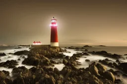 scenery lighthouse by night cloud