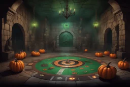 Склеп. Многоуровневое подземелье. Главный зал оформлен как игровое поле с огромной рулеткой на полу, тыквами с зелёным пламенем и жуткими декорациями, смешивающими атрибутику Хэллоуина и Рождества. Стиль Тима Бертона