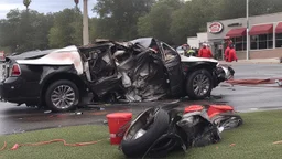 jimmy johns vehicle crashed and explodes