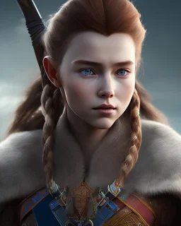 A portrait of Aloy from Horizon, high-definition