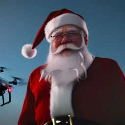 Drone kullanan noel baba, octane render 8k