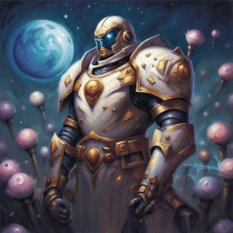 heroic fantasy galactic paladin 90's tcg art 90's tcg art