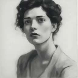 Egon Schiele sketch of a woman