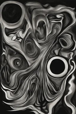 Abstract drawing about darkness